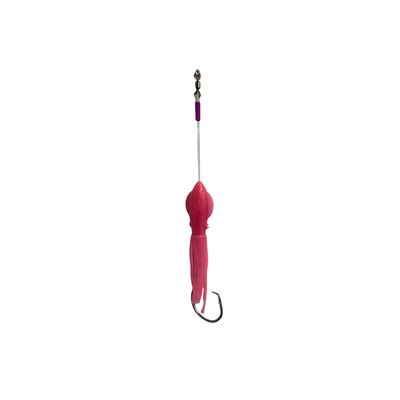 B&amp;J Halibut Rig Single 8" B2 Squid Pink Glow 18/0 Circle