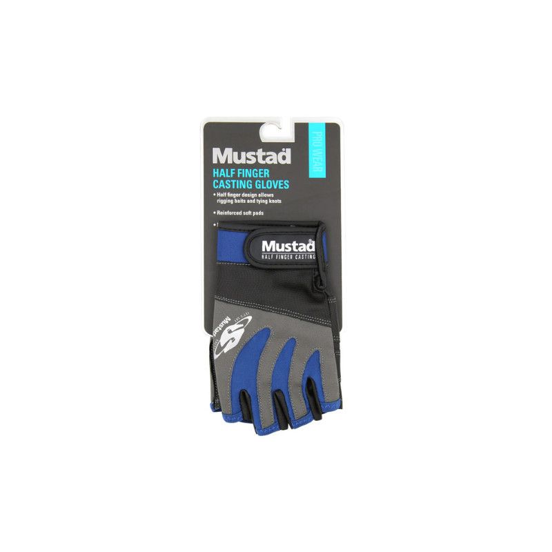Mustad Half Finger Casting Gloves