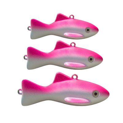 ABBJ Fish Downrigger Weight  UV Pink / White