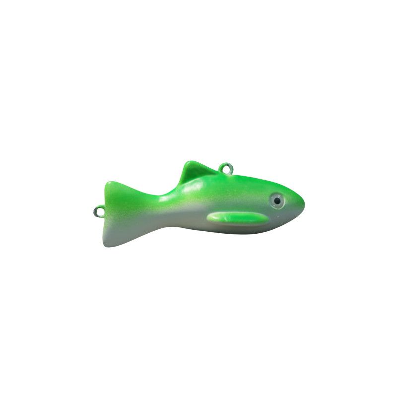 ABBJ Fish Downrigger Weight UV  Green Chartreuse Green / White, Size: 10lb