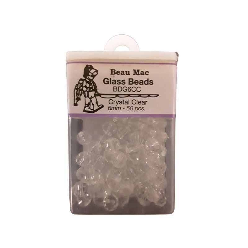 Beau Mac Beads Glass Facet Crystal Clear 
