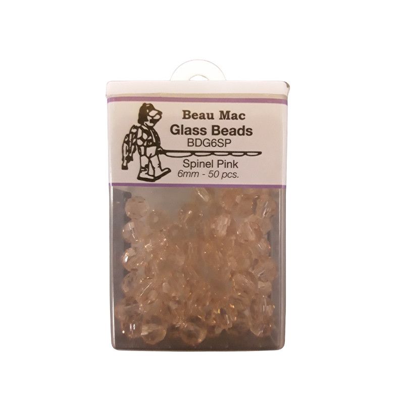 Beau Mac Beads Glass Facet Spinel Pink 