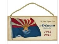 Arizona flag Wood Plaque