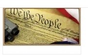 US Constitution We the People Wood Sign
