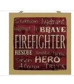 Firefighter Wood Sign