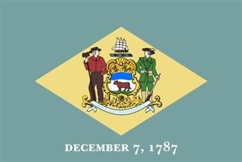 Delaware Flag Nylon, Size: 12"x18"