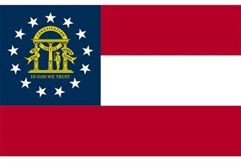 Georgia Flag Nylon, Size: 12"x18"