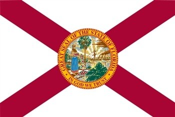 Florida Flag Nylon, Size: 12"x18"