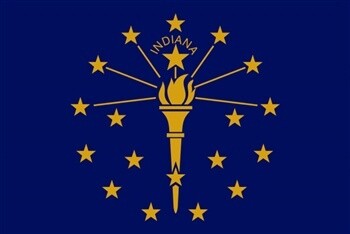 Indiana Flag Nylon, Size: 12"x18"