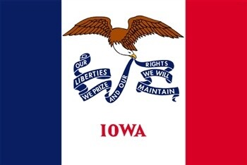 Iowa Flag Monsoon, Size: 3'x5'