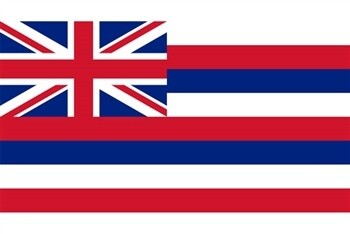 Hawaii Flag Nylon, Size: 12"x18"