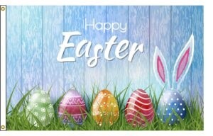 Happy Easter Bunny Ear Flag