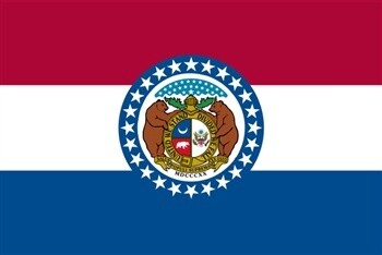 Missouri Flag Nylon, Size: 12"x18"