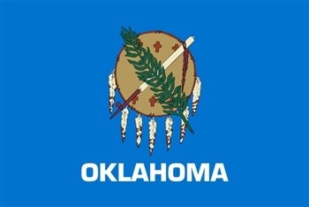 Oklahoma Flag Nylon, Size: 12"x18"