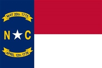 North Carolina Flag Monsoon, Size: 3'x5'