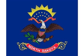 North Dakota Flag Nylon, Size: 12"x18"