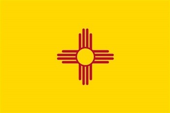 New Mexico Flag Nylon, Size: 12"x18"