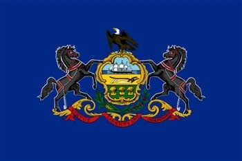 Pennsylvania Flag Nylon, Size: 12"x18"