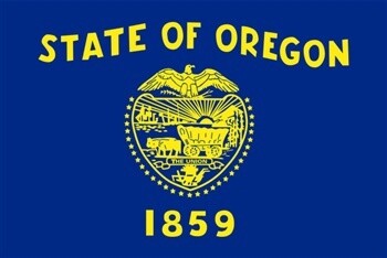 Oregon Flag Nylon, Size: 12"x18"