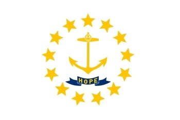 Rhode Island Flag Nylon, Size: 12"x18"