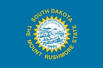 South Dakota Flag Monsoon, Size: 3'x5'