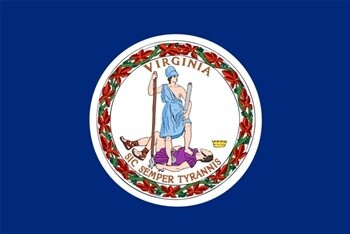 Virginia Flag Nylon, Size: 12"x18"