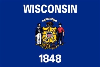 Wisconsin Flag Monsoon, Size: 3'x5'