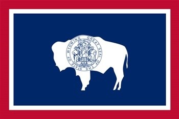Wyoming Flag Nylon, Size: 12"x18"