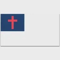Mounted Christian Flag, Size: Mounted 4"x6"