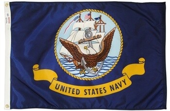 Navy US Flag Monsoon, Size: 3'x5'