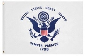 Coast Guard US Flag Monsoon, Size: 3'x5'