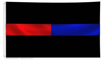 Thin Red / Blue Line Original Flag, Size: 2'x3'