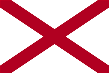Alabama Flag Nylon, Size: 12"x18"