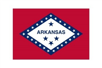 Arkansas Flag Nylon, Size: 12"x18"