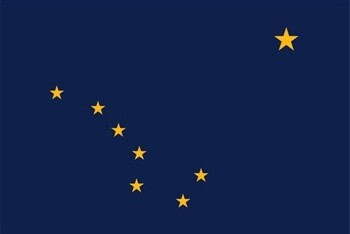 Alaska Flag Nylon, Size: 12"x18"