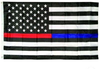 Thin Red/ Blue Line US Flag