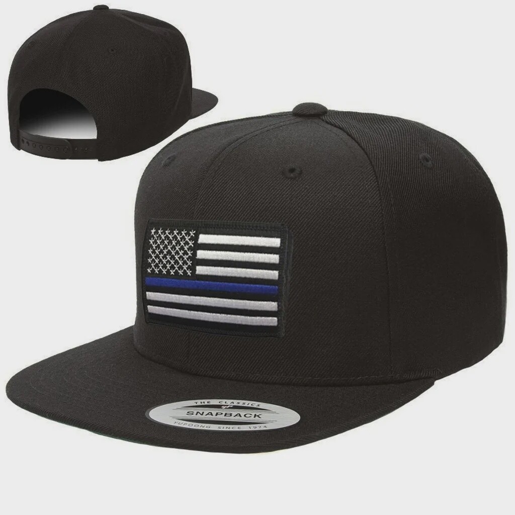 Thin Blue Line American Flag Hat Snapback