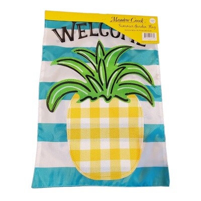 Welcome Pineapple Garden Flag