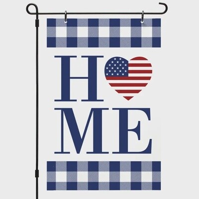 Patriotic Home Reversible Multi-Image Garden Flag
