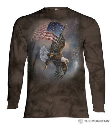 The Mountain T Shirt Flag Bearing Eagle Long Sleeve