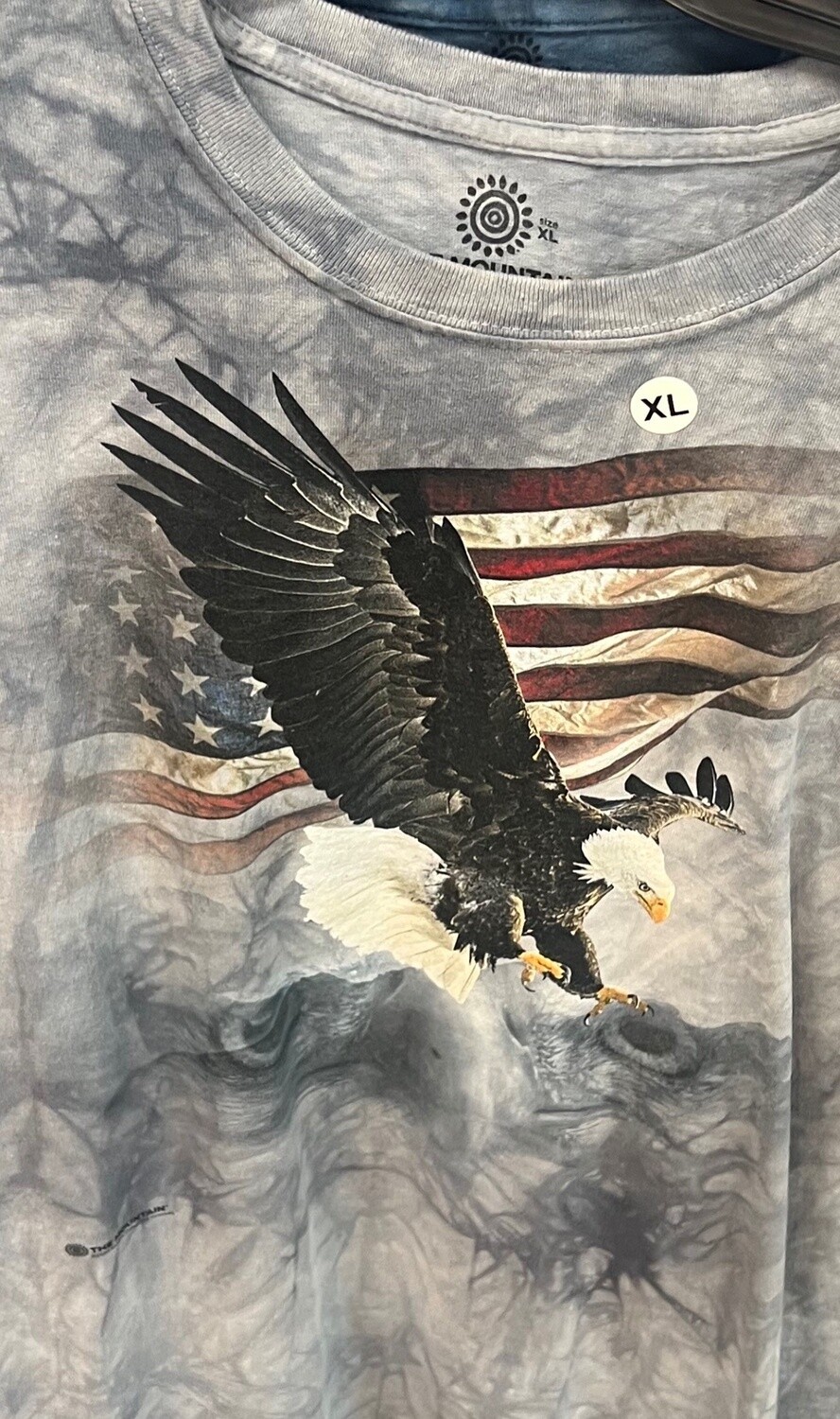 The Mountain T Shirt Gray Eagle in Flight, Size: S