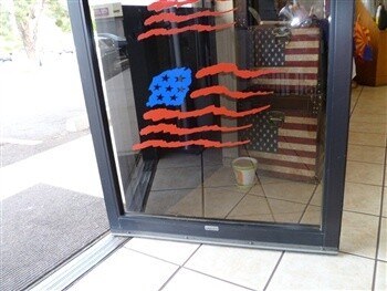 American Flag Wavy Decal