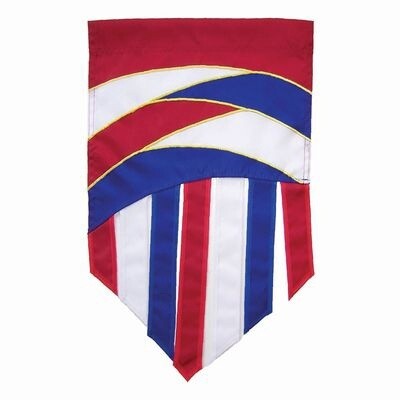 Patriot Curves Garden Flag