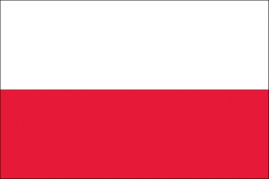 Poland Nylon Flag, Size: 2&#39;x3&#39;