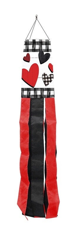 Checkered Valentine Windsock