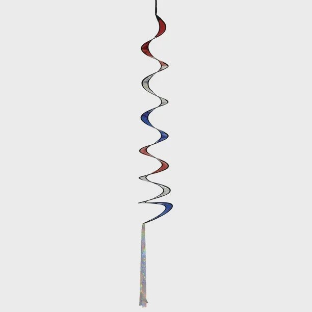 Patriotic Sparkle Curlie with Tail Wind spinner