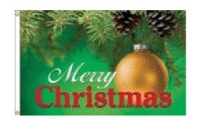 Merry Christmas Ornament Flag