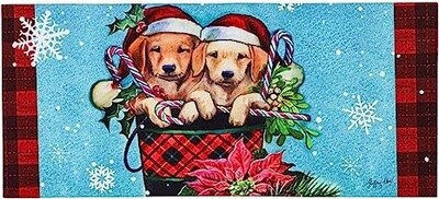 Christmas Puppy Bucket Sassafras Switch Mat