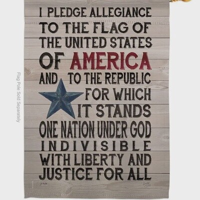 Pledge of Allegiance Garden Flag