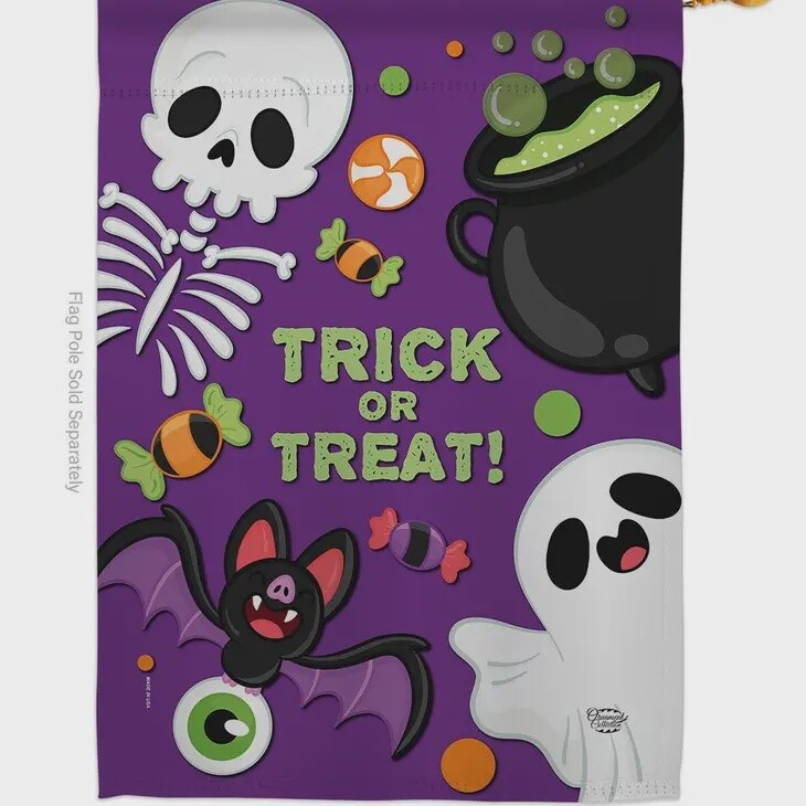 Trick Or Treat Garden Flag
